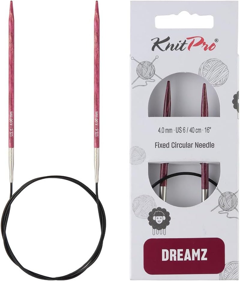 Knit Pro Dreamz Fixed Circular Needles 16" (40cm) | US Size 6 (4mm) - Image 1
